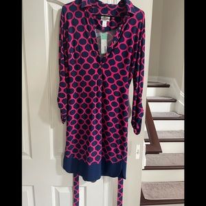 DM collection Marlowe jersey shirt dress with fabric belt